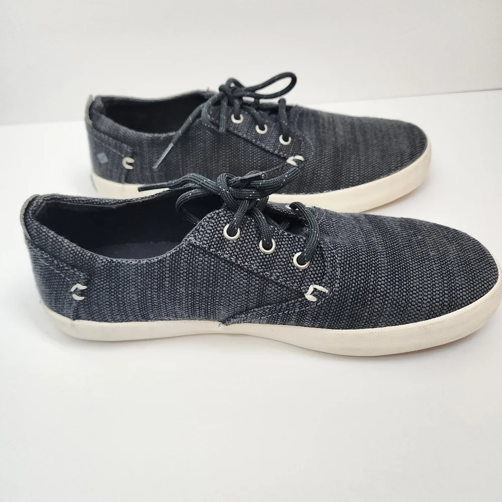 Sperry Top Sider Bodie Boys Lace Up Memory Foam Fabric Upper Shoe Size 4 Medium